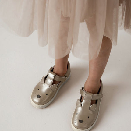 Esterre Shoes | Kinderschoenen | Cat | Off White Metallic Leather