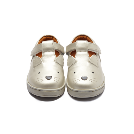 Esterre Shoes | Kinderschoenen | Cat | Off White Metallic Leather