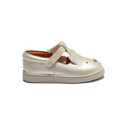 Esterre Shoes | Kinderschoenen | Cat | Off White Metallic Leather
