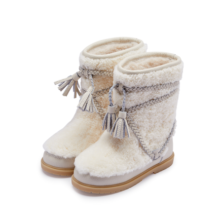 Myril Boots | Kinderlaarzen | Off White Curly Sheep Wool