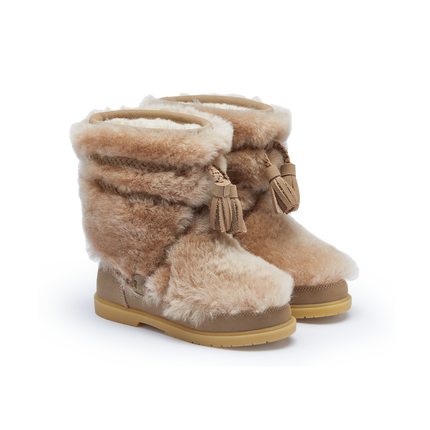 Myril Boots | Light Beige Sheep Wool