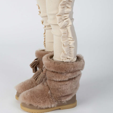 Myril Boots | Light Beige Sheep Wool