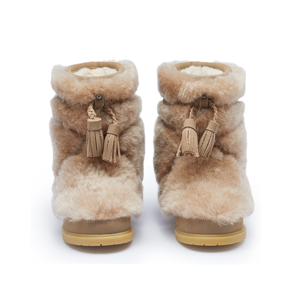 Myril Boots | Light Beige Sheep Wool