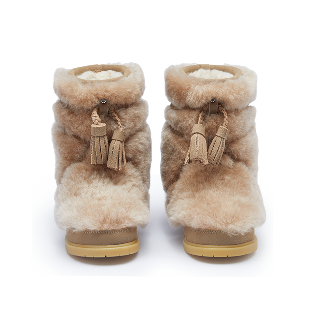 Myril Boots | Light Beige Sheep Wool