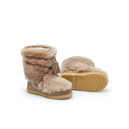Myril Boots | Light Beige Sheep Wool