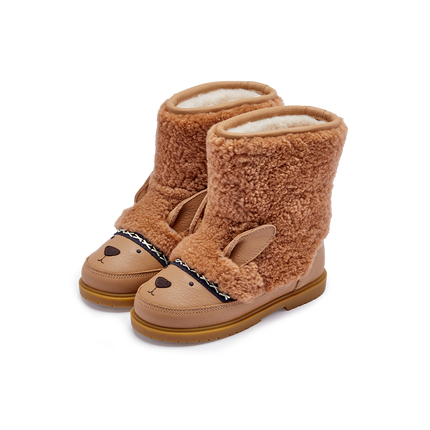 Wadou Boots | Kinderlaarzen | Alpaca | Beige Curly Sheep Wool