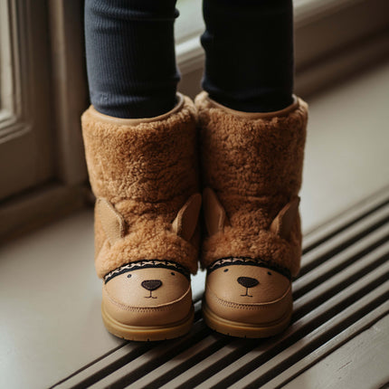 Wadou Boots | Kinderlaarzen | Alpaca | Beige Curly Sheep Wool
