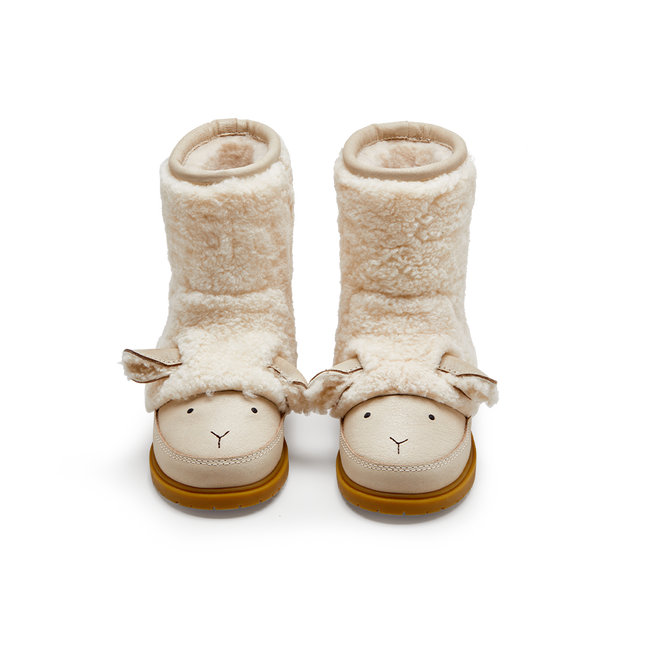 Wadou Boots | Kinderlaarzen | Lammy | Off White Curly Sheep Wool