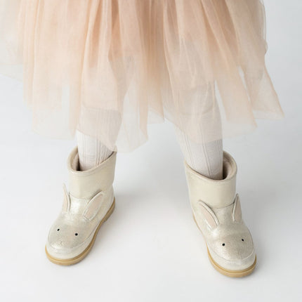 Xelly Boots | Kinderlaarzen | Bunny | Silver Metallic Leather