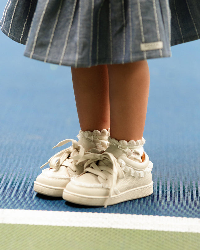 Lisel Sneakers | Kindersneakers | Off White Leather