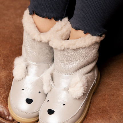 Deloniek Boots | Polar Fox | Silver Blue Metallic Leather