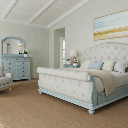 ART Furniture Summer Creek Upholstered Sleigh Bed