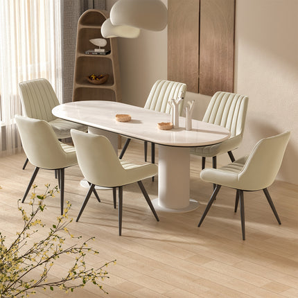 Eetkamerstoelen, Set van 2/4/6, Keukenstoelen, Gestoffeerde Stoelen met Metalen Poten, Woonkamerstoel met Rugleuning en Zitkussen, voor Eetkamer, Receptie Stoel, Kantoor