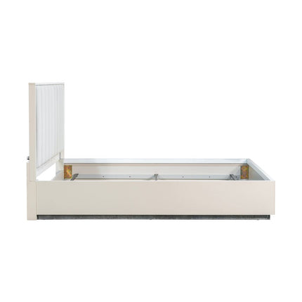 Michael Amini Pavira Bed with LED Lights - Stone