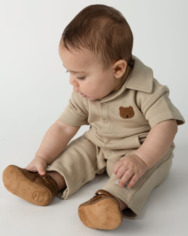 Piebe Jumpsuit | Bear | Biscotti