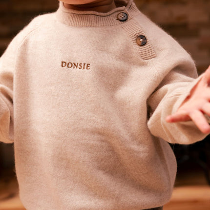 Collyns Cashmere Wool Sweater | Soft Sand Melange