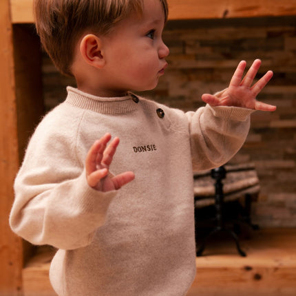 Collyns Cashmere Wool Sweater | Soft Sand Melange