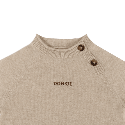 Collyns Cashmere Wool Sweater | Soft Sand Melange