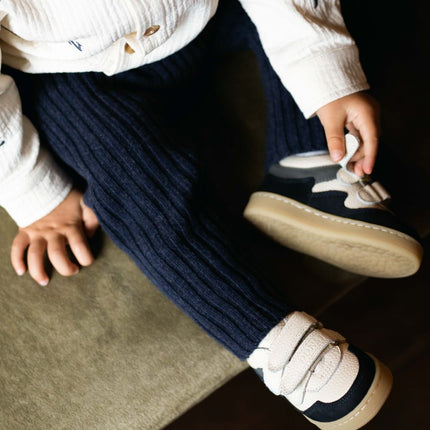 Nies Merino Wool Trousers | Blue Marine Melange
