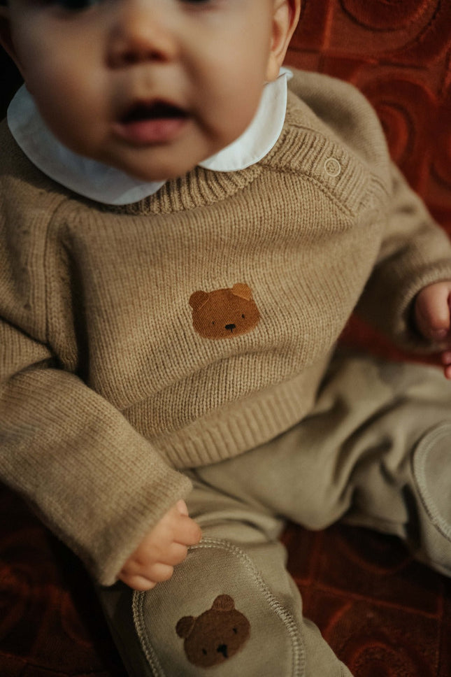 Sibbe Merino Wool Sweater | Bear | Sesame