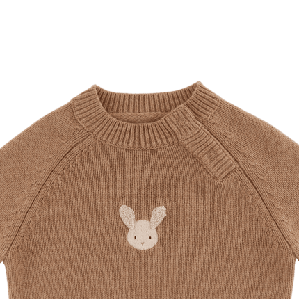 Sibbe Merino Wool Sweater | Fluffy Bunny | Hazelnut