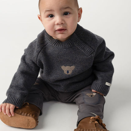 Sibbe Merino Wool Sweater | Koala | Cloudy Grey Melange