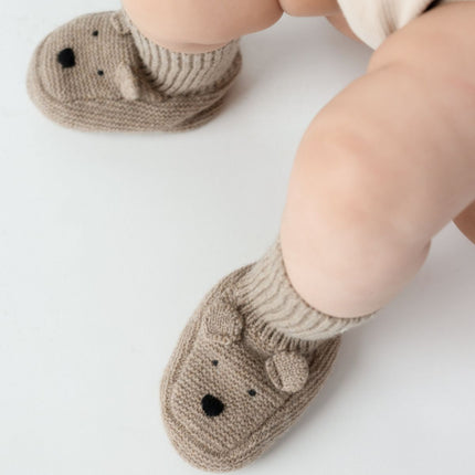 Maicer Merino Wool Booties | Bear | Milk Chocolate Melange