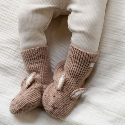 Maicer Merino Wool Booties | Fluffy Bunny | Hazelnut