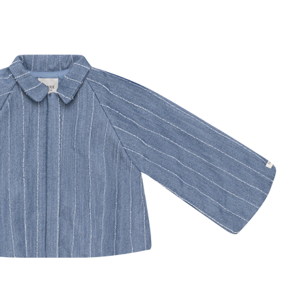 Cyran Jacket | Kinderjas | Foggy Blue Striped