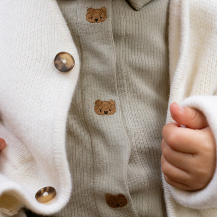 Finnian Bodysuit | Bears | Dusty Green