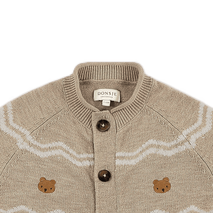 Guillaume Merino Wool Jumpsuit | Bears | Latte Melange