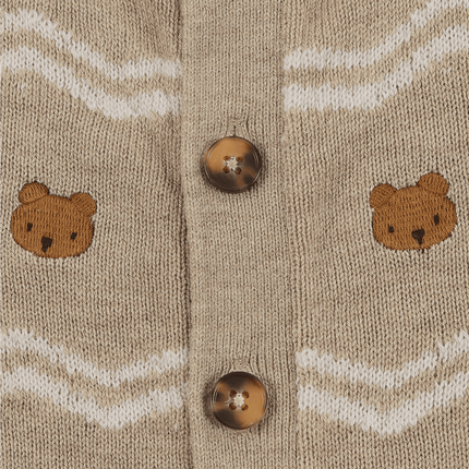 Guillaume Merino Wool Jumpsuit | Bears | Latte Melange