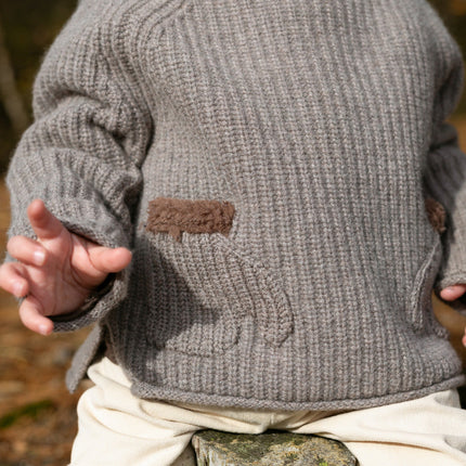 Pawien Merino Wool Sweater | Dark Taupe Melange