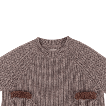 Pawien Merino Wool Sweater | Dark Taupe Melange