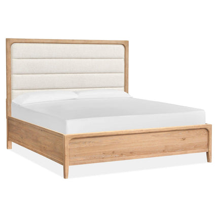 Magnussen Home Somerset Butternut Upholstered Panel Bed