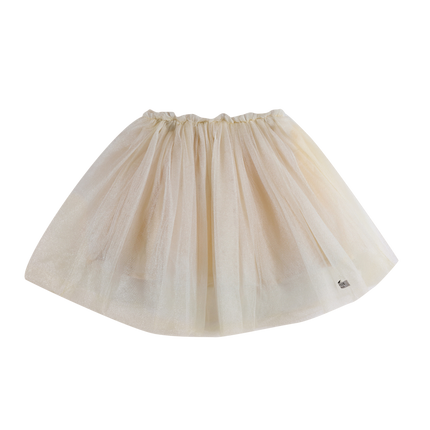 Pien Skirt | Meisjesrok | Off White Metallic