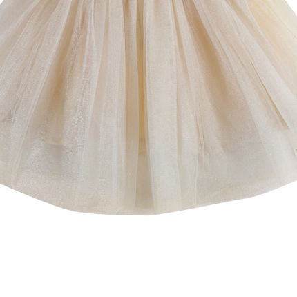 Pien Skirt | Meisjesrok | Off White Metallic
