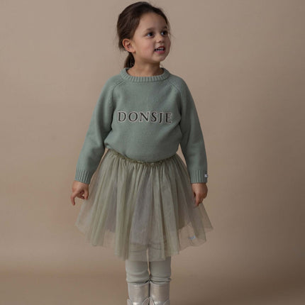 Pien Skirt | Meisjesrok | Dusty Green Metallic