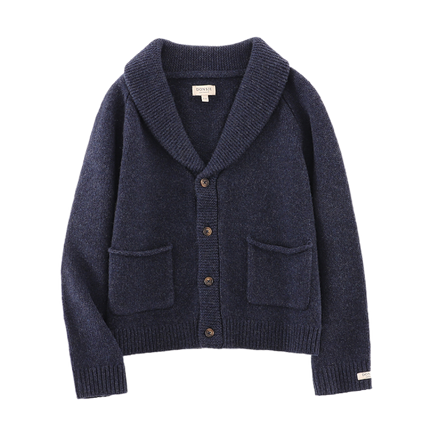 Kicher Merino Wool Cardigan | Blue Marine Melange