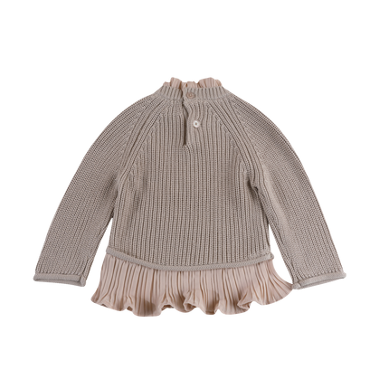 Irene Sweater Soft Taupe | Kindertrui