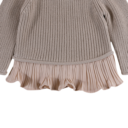 Irene Sweater Soft Taupe | Kindertrui