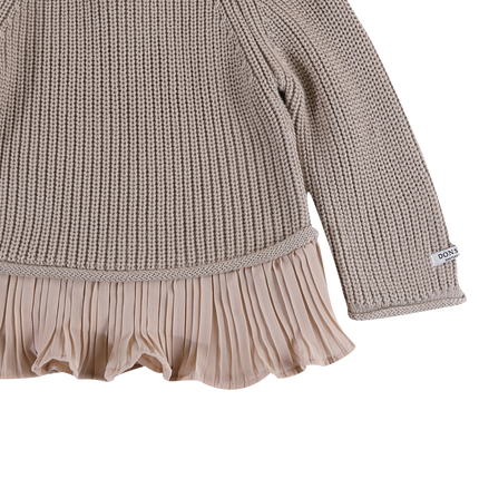 Irene Sweater Soft Taupe | Kindertrui