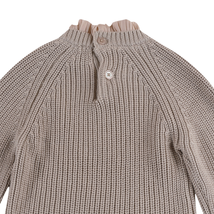 Irene Sweater Soft Taupe | Kindertrui