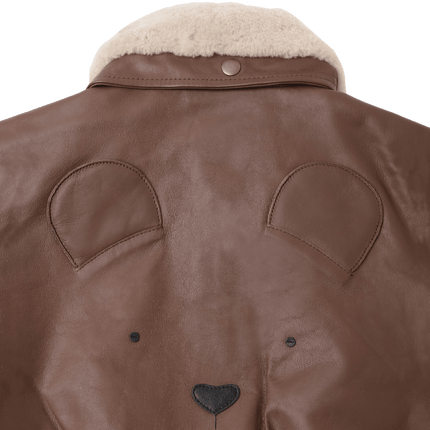 Yuki Leather Jacket | Kinderjas | Bear | Cognac Leather