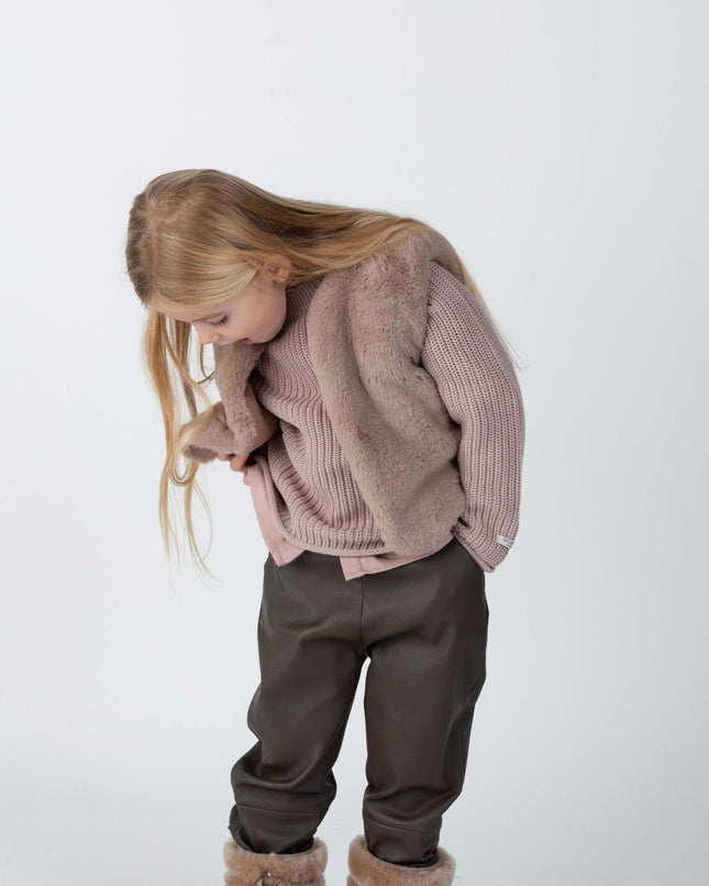 Bobbie Leather Trousers | Kinderbroek | Chocolate Leather