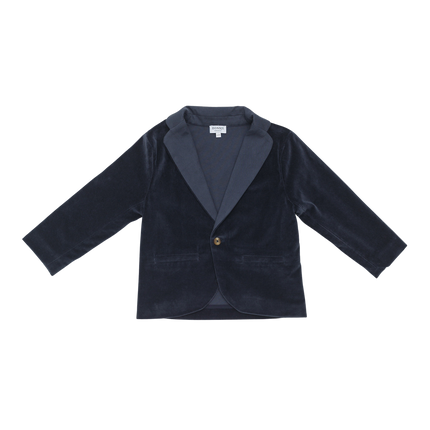 Tommas jongensblazer van fluweel – Blue Marine