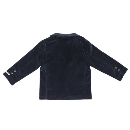 Tommas jongensblazer van fluweel – Blue Marine
