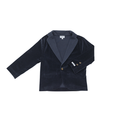 Tommas jongensblazer van fluweel – Blue Marine