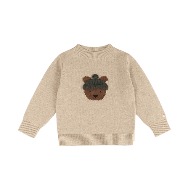 Denn Merino Wool Sweater | Bear | Biscotti Melange