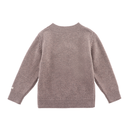 Denn Merino Wool Sweater Leo Dark Taupe Melange | Kindertrui